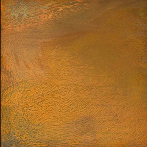 Acier Corten avec texture patinée naturelle aux nuances orangées et brunes